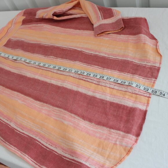 Tommy Bahama Relax Mens Linen Long Sleeve Button Down Shirt Orange Red Size XL - Picture 7 of 8